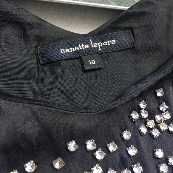Nanette Lepore Rose Rhinestone Studded Dress - Picture 7 of 8